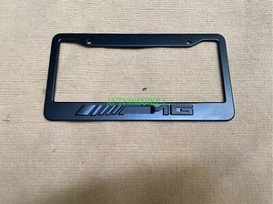 FOR MERCEDES BENZ AMG 1PC BLACK MATTE MATTE 3D EMBLEM NUMBER LICENSE PLATE FRAME - Picture 1 of 5