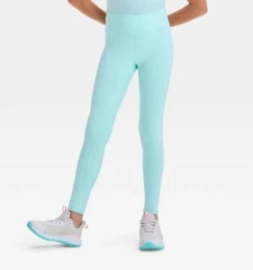 Girls' Everyday Soft Leggings - All In Motion Light Teal Green NWT - Picture 1 of 1