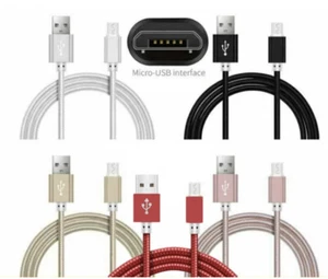 Long Micro USB Cable, 1M 2M 3M High Speed Data Sync Fast Charger Charging Lead - Picture 1 of 1