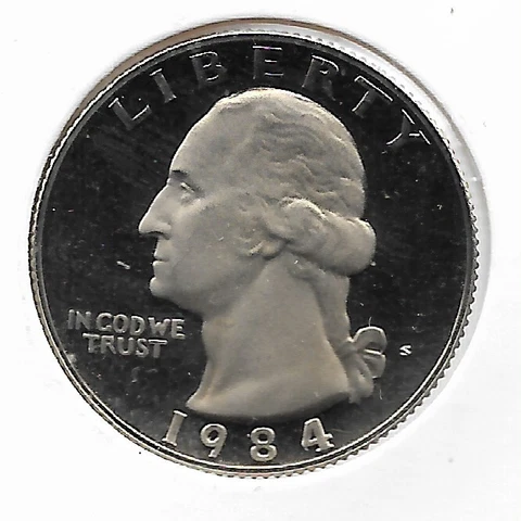 DCAM Gem Proof 1984 Washington Liberty Eagle Collectible Collection Coin LOT:H60 Cover