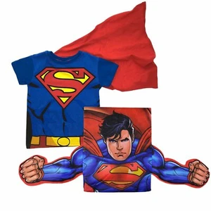 Disfraz de Superman tema de Halloween camiseta para niños con bolsa capa desmontable (juego de 3 piezas) - Imagen 1 de 6