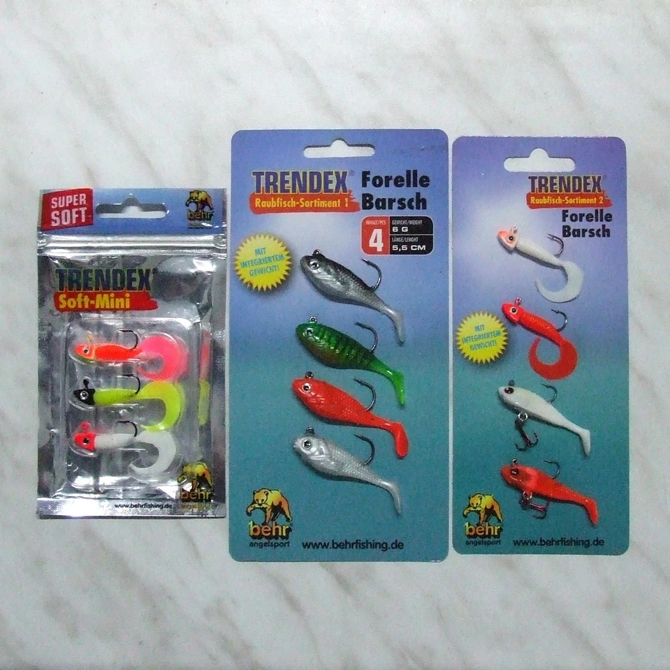 Behr Trendex Soft-Mini Raubfischsortiment Forelle Barsch Silikonköder 2/4/6 g - Bild 1 von 1