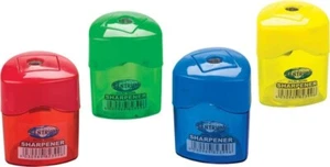 12 Single Hole Manual Pencil Sharpener With Container (Metal Insert) Assorted - Picture 1 of 6
