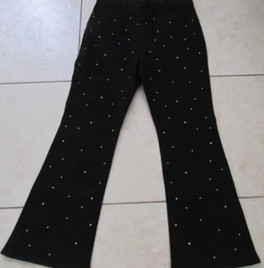 Ann Taylor The Embellished Flare Jean Size 12P Black wash high rise - Picture 1 of 7