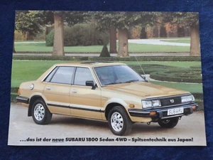 Subaru 1800 Sedan 4WD Prospekt ca. 1983 - Picture 1 of 2