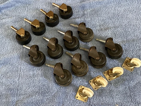 LOT of 16 Vintage Table Chair Furniture Casters Cover
