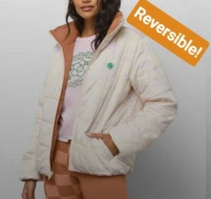 NWT Vans Women Jackets and Coats Vans x Em on holiday reversible foundry jacket - Picture 1 of 8