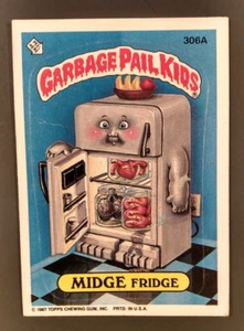 1987 Topps Garbage Pail Kids GPK Midge Fridge # 306a Sticker Card - Bild 1 von 2