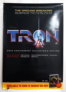 TRON 20TH ANNIVERSARY ORIGINAL MOVIE POSTER 70x99cm OLD NEW STOCK Includes BONUS - Bild 1 von 8