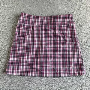 NUOVO Cutter & Buck Annika Skort donna 6 viola a quadri elasticizzato golf outdoor tennis - Foto 1 di 12