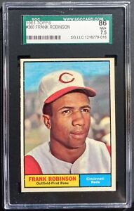 1961 Topps #360 Frank Robinson Graded SGC 7.5 NM+ HOF Reds Vintage Baseball Card