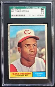 1961 Topps #360 Frank Robinson HOF SGC 7.5 NM+ Graded Reds Vintage Baseball Card - Picture 1 of 2