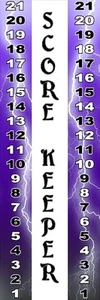Purple lightning Cornhole Game Score Keeper vinyl graphic decal - Picture 1 of 1