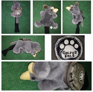 🐾 Golfer Pals Rhinoceros  Club Cover With Pouch Backpack Tee Holder Pocket 🐾 - Picture 1 of 12