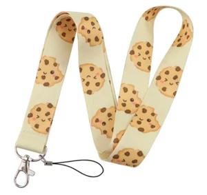 Kawaii Chip Cioccolato Biscotto Sorridente Sorriso Blush Dessert Cibo 17,7" Cordino Collo - Foto 1 di 3