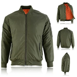 Mens MA1 Army Pilot Biker Bomber Security Fly Military Doorman Jacket Top - Picture 1 of 15