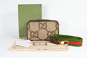 Gucci Jumbo GG Canvas Mini Camera Bag Adjustable Strap With Box & Dust Bag - Picture 1 of 13