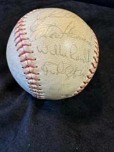 Yogi Berra, Bobby Cox, Elston Howard, & 14 other 77 Yankees signed ball PSA COA - Picture 1 of 10