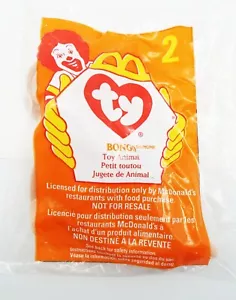 McDONALDS TY TEENIE GORRO BEBÉ BEBÉS ORIGINAL BONGO MONKEY PE ERRORES RETIRADO - Imagen 1 de 4