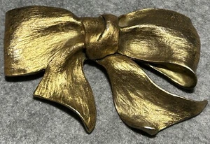 Christopher Ross Gold plate 1983 Bow Belt Buckle Large 5” Marked Vintage - Picture 1 of 3