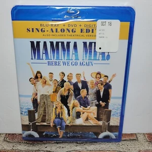 Mamma Mia! Here We Go Again (Blu-ray  + DVD + Digital) Sing A Long Edition - NEW - Picture 1 of 3