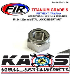 TITANIUM FRONT WHEEL NUT SPINDLE AXLE NUT 1984-2001 YZ 80 YZ80 2002-2020 YZ 85  - Picture 1 of 4