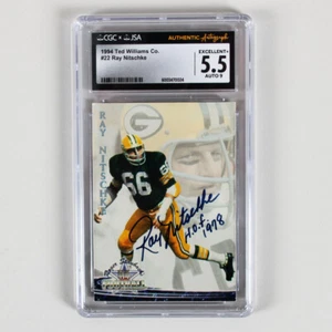 1994 Ted Williams Co. Ray Nitschke Graded Card #22 Signed - CGC 5.5 AUTO 9 - Picture 1 of 2