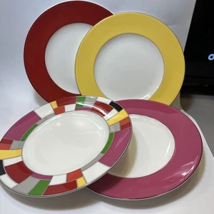 Kate Spade Lenox Gramercy Park Salad plates Irving place Colors - Picture 1 of 11