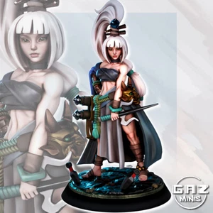 DnD Miniature 32/75mm Ninja Rin Shadowdancer by Gaz Minis - Picture 1 of 4