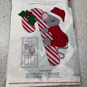 Menge 2 Cranston VIP Merry Mouse Stoff Panel rot Türbehang Weihnachten Baumwolle - Bild 1 von 9