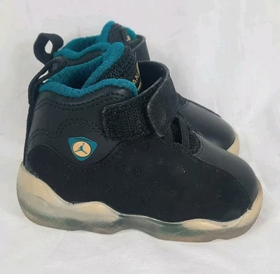 Nike Air Jordan Jumpman 2 Premium GT ребенка ясельного возраста туфли размер 4C черный бирюзовый - Изображение 1 из 4