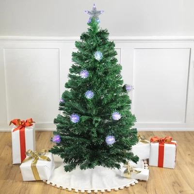 Northlight 4' Fiber Optic Pine Cone Artificial Christmas Tree - LED Multi Lights - Image 1 of 2