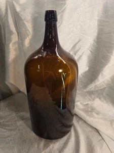 Riesige antike Weinflasche mundgeblasenes Glas - Bild 1 von 9