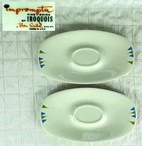 SET OF 2 Impromptu Pyramids by Iroquois Ben Seibel Under Plates 11.75" x 6.5" - Picture 1 of 7