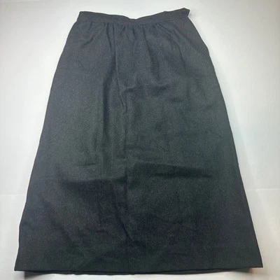 Falda negra Evan Picone para mujer talla 10 plisada botón ILGWU Union hecha en EE. UU. Foto 1 de 4