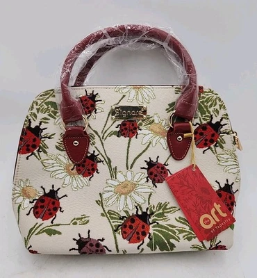NEW Signare USA Ladybug Convertible Top Handle Handbag - Image 1 of 4