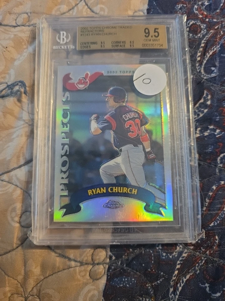 Refractores Topps 2002 cromados intercambiados Ryan Church T243 Beckett 9,5 Foto 1 de 2