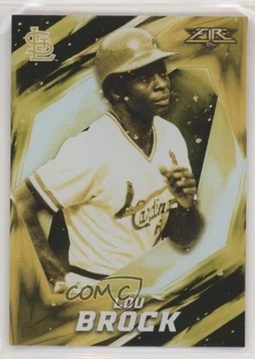 2017 Topps Fire Gold Minted Lou Brock #47 HOF - Image 1 of 2