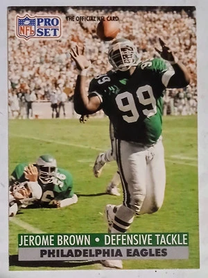 1991 Pro Set - #614 Jerome Brown Philadelphia Eagles  - Image 1 of 2