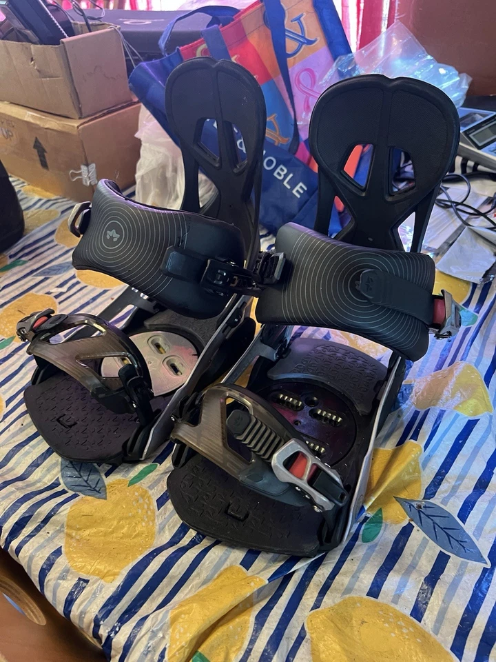 Fijaciones de snowboard Rome SDS talla mediana/grande negro/gris plateado ¡Raras!! Foto 1 de 4