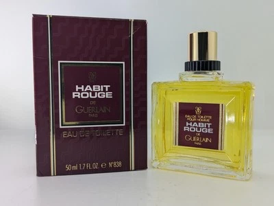 HABIT ROUGE De Guerlain EDT 50 ml - 1,7 oz Splash de colección descatalogado fórmula antigua Foto 1 de 4