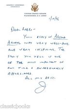 Senator Joe Lieberman  Signed US Senate Letter 