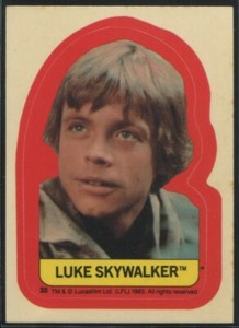 1983 Topps Star Wars Return of the Jedi Series 2 Luke Skywalker Sticker *27484*
