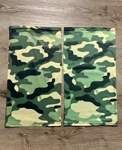 2 pack Multi-Use Face Mask Tube Scarf Head  Neck Gaiter Green & Black Camouflage - Picture 1 of 5