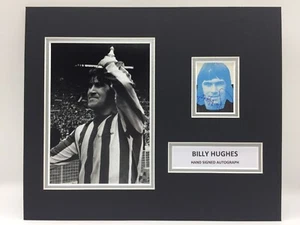 RARE affichage photo signé Billy Hughes Sunderland 1973 FA Cup + AUTOGRAPHE COA - Photo 1/3