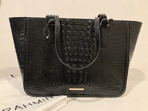 Bolso de Mano Brahmin Ashlee Cuero Negro Melbourne Lrg 14"x11" - Imagen 1 de 9