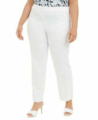 Pantalones ajustados elásticos a rayas talla grande Nine West Lily para mujer 18 W Foto 1 de 3