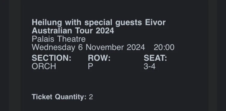 Heilung tickets Melbourne priority seating - image 1 of 1