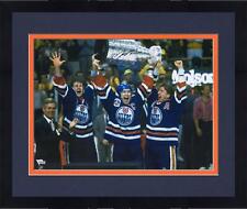 Framed Mark Messier Edmonton Oilers Autographed 16" x 20" Raising Cup Photograph