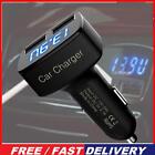 Car Charger Dual USB 3.1A Output Car Charger Adapter (Blue LCD Celsius)